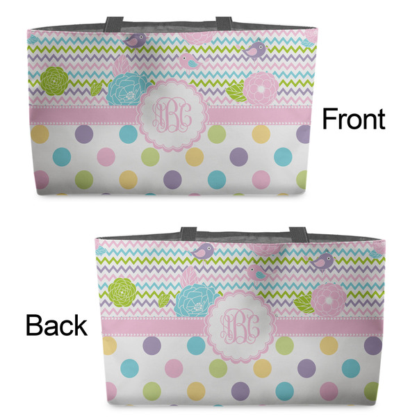 Girly Girl Tote w/Black Handles - Front & Back Views