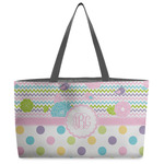 Girly Girl Beach Totes Bag - w/ Black Handles (Personalized)