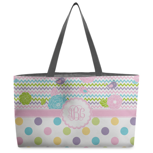 Custom Girly Girl Beach Totes Bag - w/ Black Handles (Personalized)