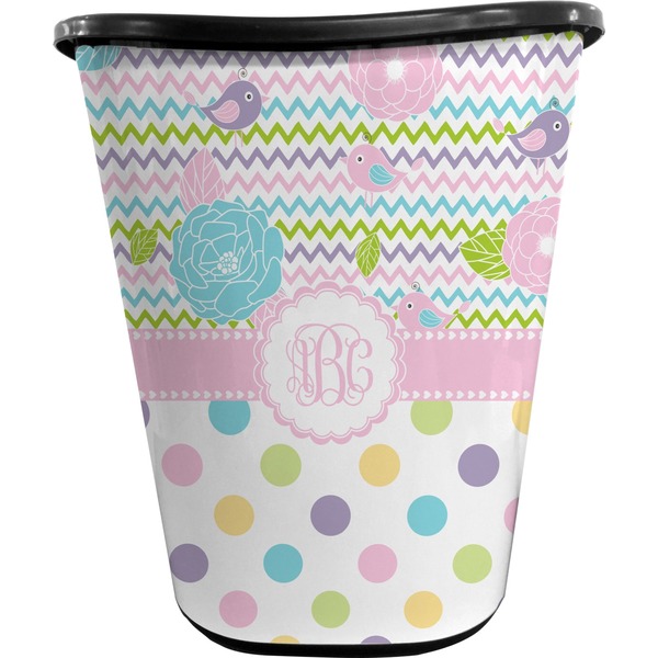 Girly Girl Trash Can Black