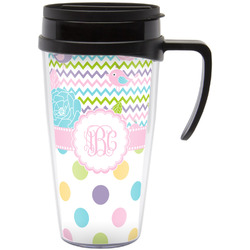 Girly Girl Acrylic Travel Mug with Handle (Personalized)