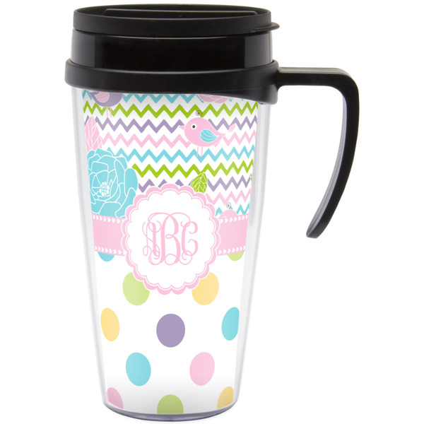 Custom Girly Girl Acrylic Travel Mug with Handle (Personalized)