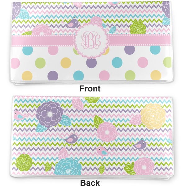 Girly Girl Vinyl Check Book Cover - Front and Back