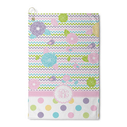 Girly Girl Waffle Weave Golf Towel (Personalized)