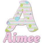 Girly Girl Name & Initial Decal - Up to 12"x12" (Personalized)