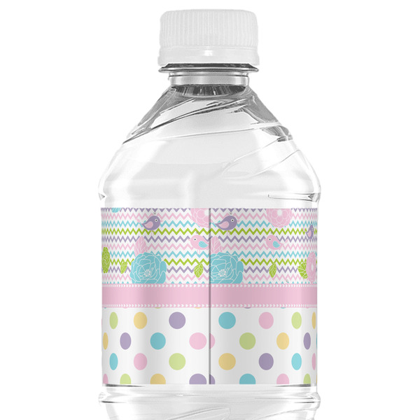 Girly Girl Water Bottle Label - Back View
