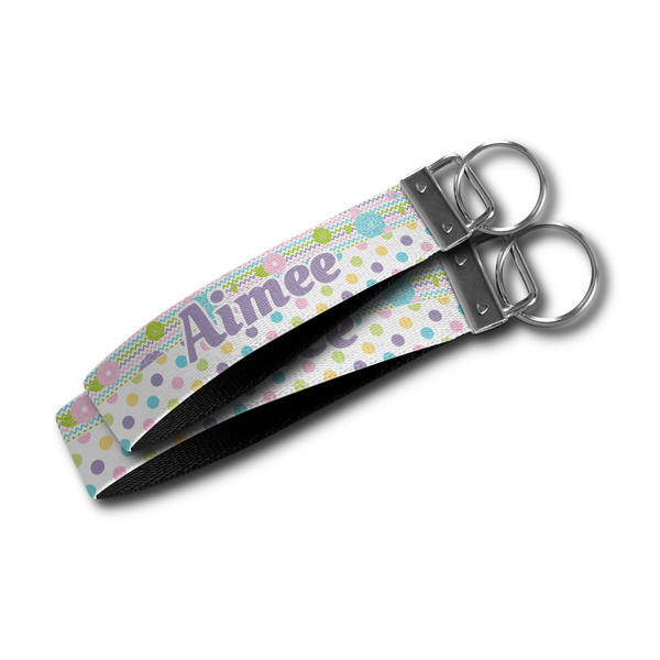 Girly Girl Webbing Keychain FOBs - Size Comparison