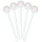Girly Girl White Plastic 5.5" Stir Stick - Fan View