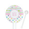 Girly Girl 5.5" Round Plastic Stir Sticks - White - Single Sided (Personalized)