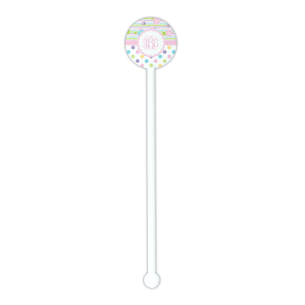 Girly Girl White Plastic 5.5" Stir Stick - Round - Single Stick