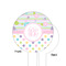 Girly Girl White Plastic 6" Food Pick - Round - Single Sided - Front & Back