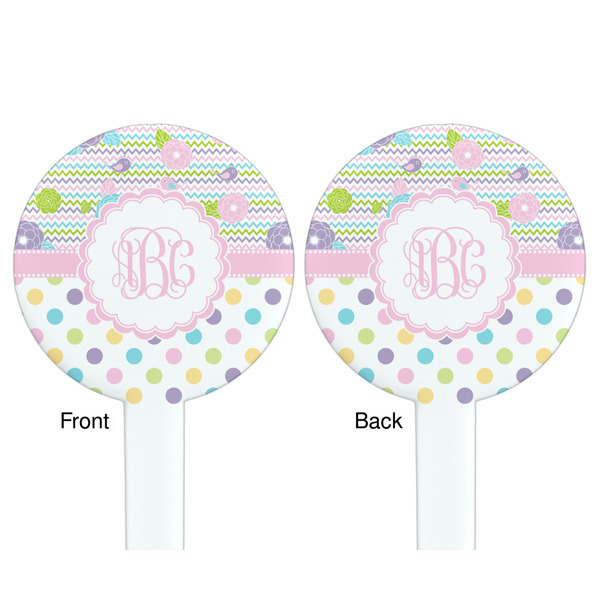Girly Girl White Plastic 7" Stir Stick - Double Sided - Round - Front & Back