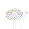 Girly Girl 7" Oval Plastic Stir Sticks - White - Single Sided (Personalized)