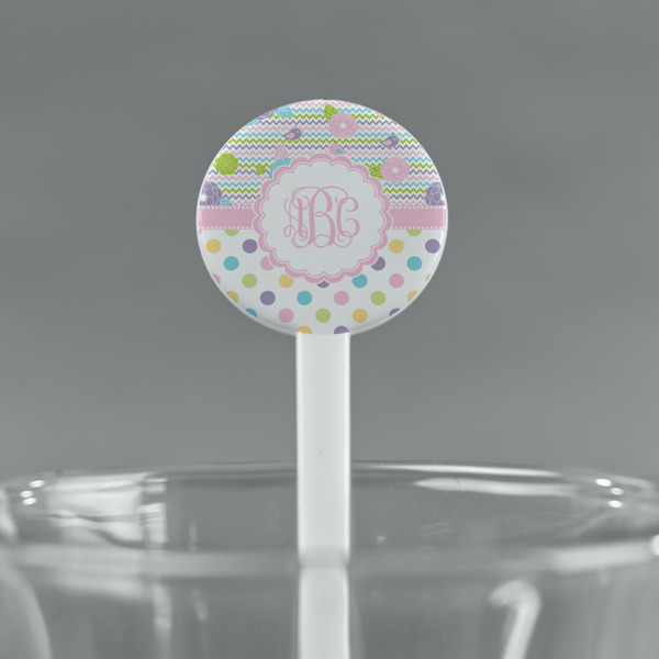 Girly Girl White Plastic 7" Stir Stick - Round - Main