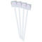 Girly Girl White Plastic Stir Stick - Double Sided - Square - Front