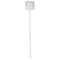Girly Girl White Plastic Stir Stick - Double Sided - Square - Single Stick