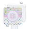Girly Girl White Plastic Stir Stick - Single Sided - Square - Approval