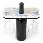 Girly Girl Wine Bottle & Glass Holder (Personalized)
