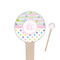 Girly Girl 4" Round Wooden Food Picks - Single Sided (Personalized)