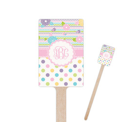 Girly Girl 6.25" Rectangle Wooden Stir Sticks - Double Sided (Personalized)