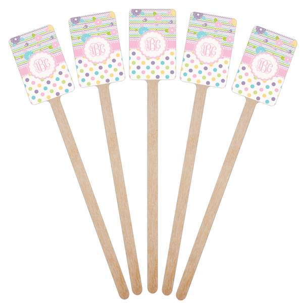 Girly Girl Wooden 6.25" Stir Stick - Rectangular - Fan View