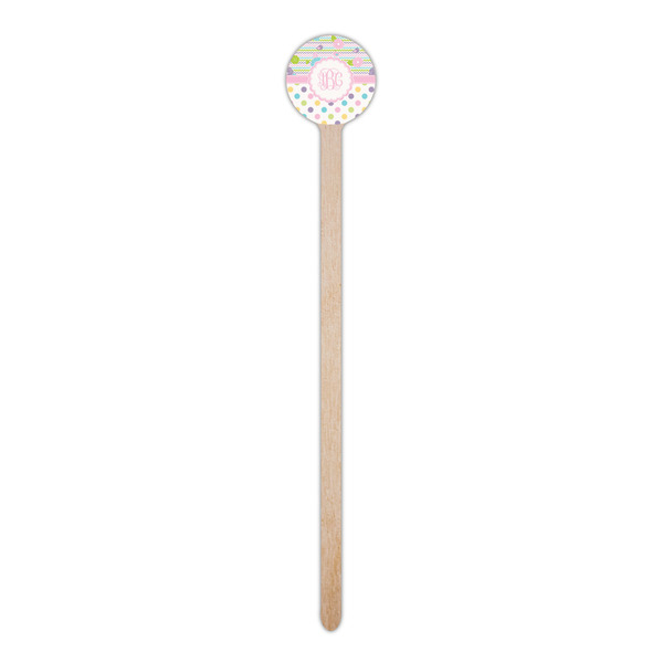Girly Girl Wooden 6" Stir Stick - Round - Single Stick