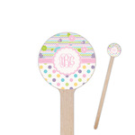 Girly Girl 7.5" Round Wooden Stir Sticks - Double Sided (Personalized)