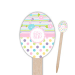 Girly Girl Oval Wooden Food Picks (Personalized)