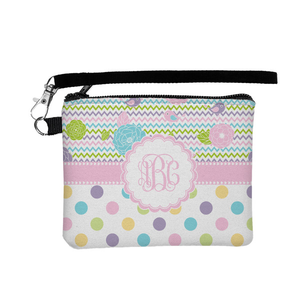 Custom Girly Girl Wristlet ID Case w/ Monogram