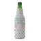 Girly Girl Zipper Bottle Cooler - FRONT (bottle)