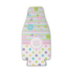 Girly Girl Zipper Bottle Cooler (Personalized)