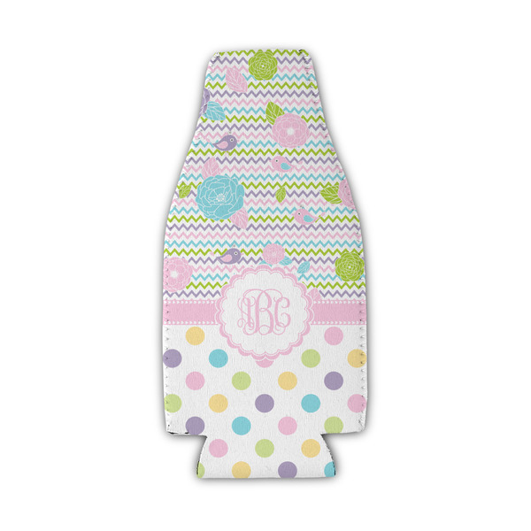 Girly Girl Zipper Bottle Cooler - Set of 4 - FRONT