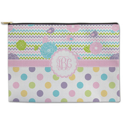 Girly Girl Zipper Pouch - Large - 12.5"x8.5" (Personalized)