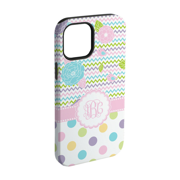 Custom Girly Girl iPhone Case - Rubber Lined - iPhone 15 Pro (Personalized)