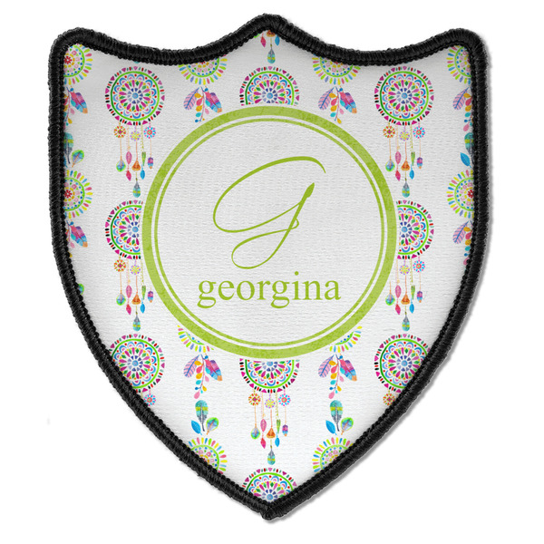 Custom Dreamcatcher Iron On Shield Patch B w/ Name and Initial