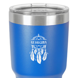 Dreamcatcher 30 oz Stainless Steel Tumbler - Royal Blue - Double-Sided (Personalized)
