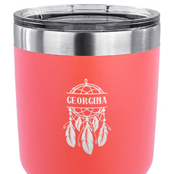 Dreamcatcher 30 oz Stainless Steel Tumbler - Coral - Double Sided (Personalized)