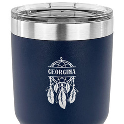 Dreamcatcher 30 oz Stainless Steel Tumbler - Navy - Single Sided (Personalized)