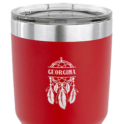 Dreamcatcher 30 oz Stainless Steel Tumbler - Red - Single Sided (Personalized)