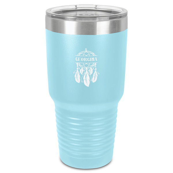 Custom Dreamcatcher 30 oz Stainless Steel Tumbler - Teal - Single-Sided (Personalized)