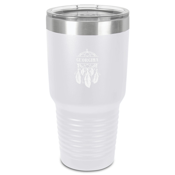 Custom Dreamcatcher 30 oz Stainless Steel Tumbler - White - Single-Sided (Personalized)