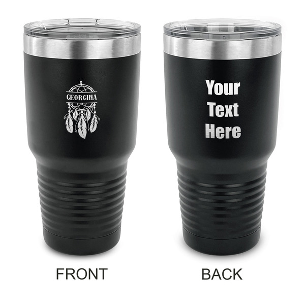 Custom Dreamcatcher 30 oz Stainless Steel Tumbler - Black - Double Sided (Personalized)