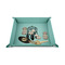 Dreamcatcher 6" x 6" Teal Leatherette Snap Up Tray - STYLED