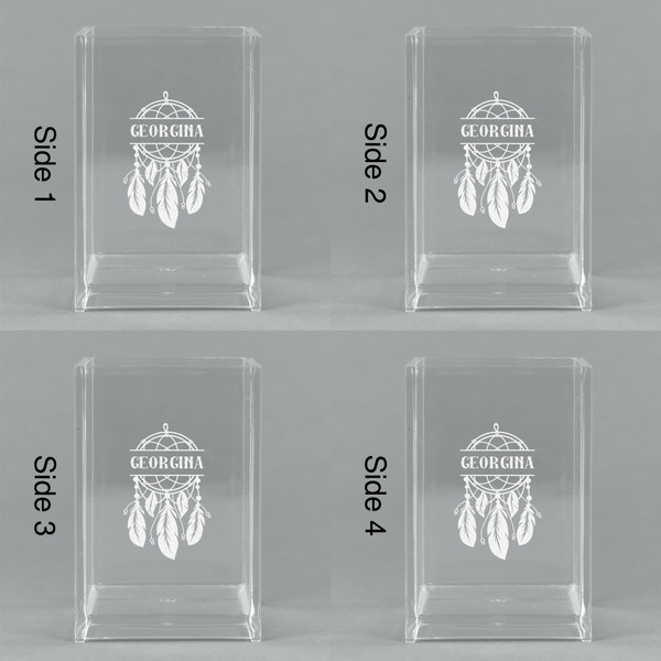 Dreamcatcher Acrylic Pen Holder - All Sides
