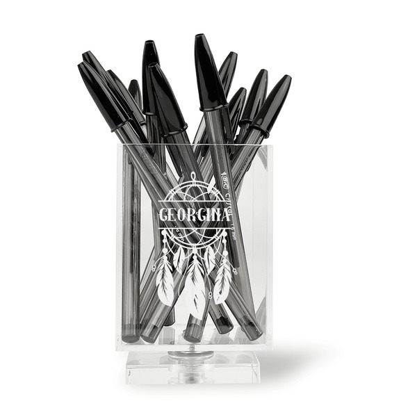 Dreamcatcher Acrylic Pencil Holder - FRONT