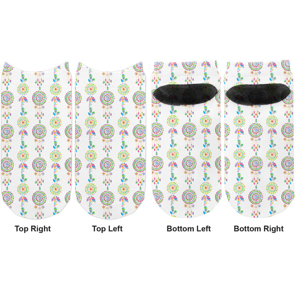 Dreamcatcher Adult Ankle Socks - Double Pair - Front and Back - Apvl