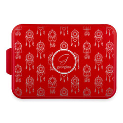 Dreamcatcher Aluminum Baking Pan with Red Lid (Personalized)