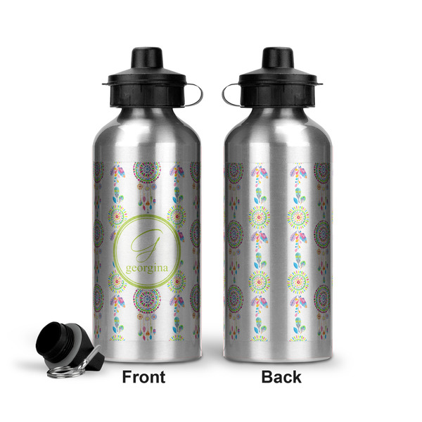 Dreamcatcher Aluminum Water Bottle - Front and Back