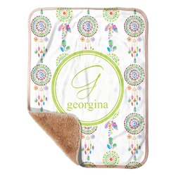 Dreamcatcher Sherpa Baby Blanket - 30" x 40" w/ Name and Initial