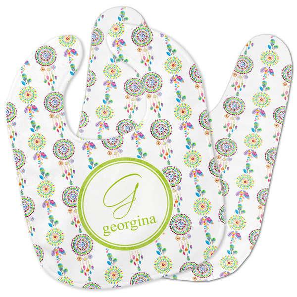 Custom Dreamcatcher Baby Bib w/ Name and Initial
